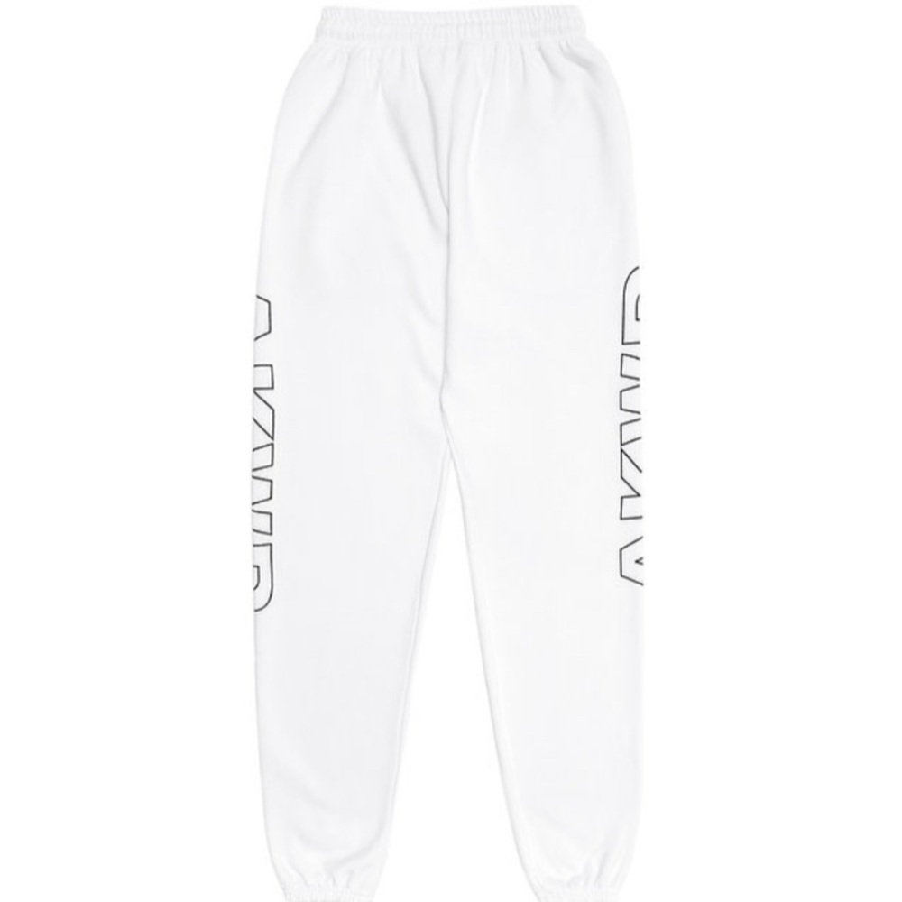 A kid with dreams white sweatpants